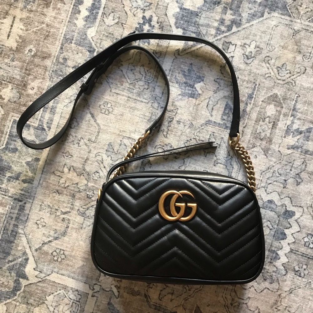 GG Marmont Small Matelassè Shoulder Bag
